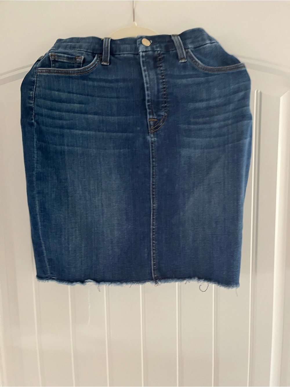 Classic Dark Blue Denim Pencil Skirt